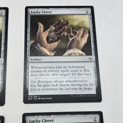 4x Lucky Clover NM English Throne of Eldraine MTG Magic Near Mint Playset x4 - Image 4