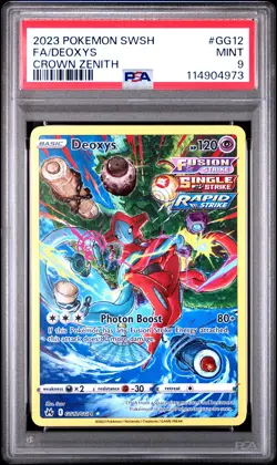 2023 POKEMON SWORD & SHIELD CROWN ZENITH #GG12 FULL ART/DEOXYS PSA 9 - Image 1