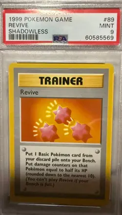 1999 Pokemon Game Revive Shadowless Mint 9 - Image 1