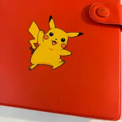 Vintage 1999 Pokemon Binder Pikachu Red TCG Album Snap 30 Page Card Holder - Image 2
