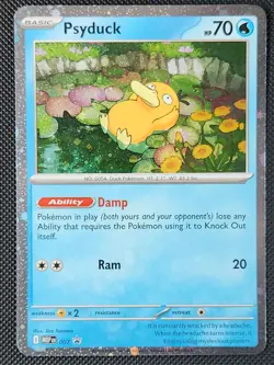 2x Psyduck 007 Black Star Promo Mega Evolution Pokemon MEP EN X2 NM Pack Fresh - Image 3