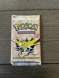 Pokemon WOTC (HEAVY 21.3g)Fossil Unlimited Booster Pack Zapdos - Image 3