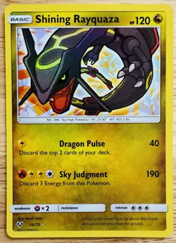 Shining Rayquaza 56/73 - Shining Legends Holo Secret Rare - Pokemon TCG Card NM - Image 1