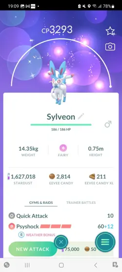 Pokemon Go Shiny Sylveon ( Max CP ) - Image 1