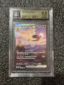 Pokemon Charizard EX 199/165 Special Illustration Rare BGS 9.5 Gem Mint PSA 10 - Image 1