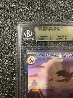 Pokemon Charizard EX 199/165 Special Illustration Rare BGS 9.5 Gem Mint PSA 10 - Image 3