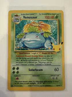 Pokemon Venusaur 15/102 Celebrations: Classic Collection Holo Near Mint - Image 1