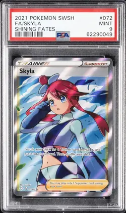 2021 POKEMON SWORD & SHIELD SHINING FATES #072 FULL ART/SKYLA PSA 9 - Image 1