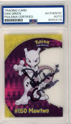 PSA Signed Dan Green Mewtwo Clear 150 Pokemon 2000 Topps - Image 1