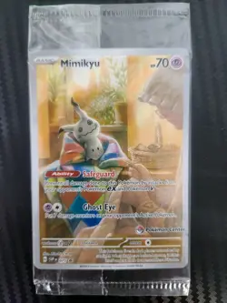 2024 Pokemon Mimikyu SEALED Pokemon Center Promo 075 SVP Paldean Fates - Image 1
