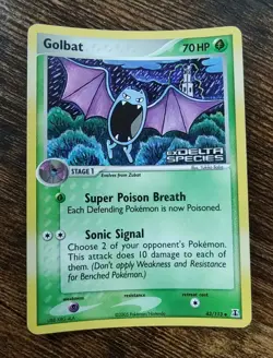 Pokemon Ex Delta Species Golbat 43/113 Reverse Holo Stamped - Image 1