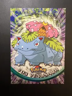 Venusaur #3 Topps 1999 Pokemon TV Animation Edition Black Label - Image 1