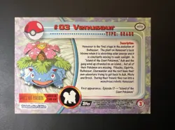 Venusaur #3 Topps 1999 Pokemon TV Animation Edition Black Label - Image 2