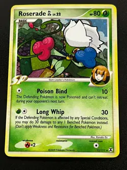 Roserade GL 12/111 - Rising Rivals Holo Rare Pokemon TCG Card MP - Image 1