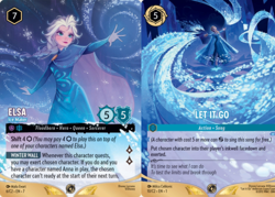 Disney Lorcana Challenge Bologna Elsa Promo Card Non Foil + Let it Go Non Foil - Image 1
