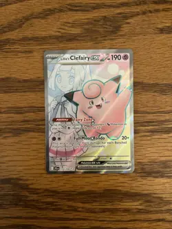 Pokemon Lillie's Clefairy EX Holo Ultra Rare Card 173/159 SV09 Journey Together - Image 1