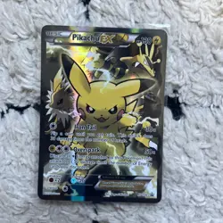 Pokemon Pikachu EX Black Star Promo Card XY124 Full-Art Holo 2016 - Image 1