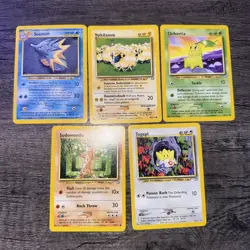 Pokemon TCG Neo Genesis Non-Holo Card Lot Of 5 - Image 1