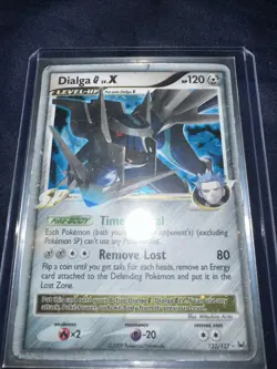 Pokemon Dialga Holo Rare TCG Card LV.X Platinum 122/127 (damaged) - Image 1