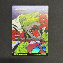 MTG - Beast Within (Borderless) Marvel Universe Eternal-Legal Foil NM - Image 1