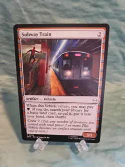 Subway Train Marvel's Spider-Man Regular, MTG Magic The Gathering, NM - Image 1