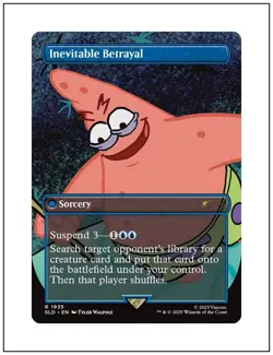 1x Inevitable Betrayal, Spongebob Squarepants Secret Lair Drop, MTG NM - Image 1