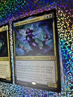 MTG Wilds of Eldraine (WOC) Mythic Regular 0003 Alela, Cunning Conqueror - Image 4
