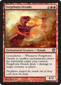 Forgeborn Oreads -Foil Light Play MTG Journey into Nyx - Image 1