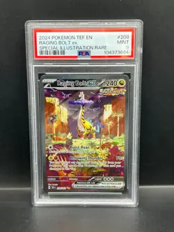Pokemon PSA 9 MINT Raging Bolt ex 208/162 Temporal Forces Illustration Holo 3664 - Image 1