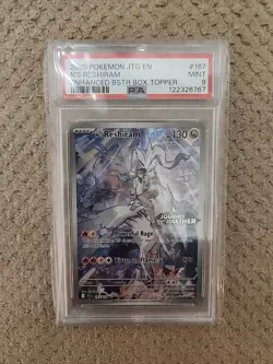 2025 Pokemon Journey Together N's Reshiram Box Topper Stamped Promo #167 PSA 9 - Image 1