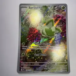 196/193 Pokemon TCG Sprigatito Nm Ir Paldea Evolved Illustration Rare Holo - Image 1