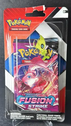 Pokemon TCG Fusion Strike & Chilling Reign 2 Pack Celebi Pin Blister Sealed - Image 1