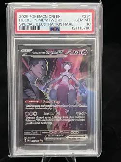 Pokemon 2025 Team Rockets Mewtwo ex 231/182 SIR Destined Rivals PSA 10 - Image 1