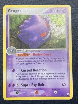 Gengar Holo Rare EX Legend Maker (2006) Pokemon #5/92 Moderately Played Swirl - Image 1