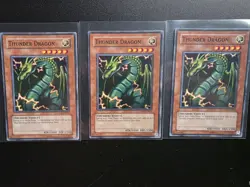 3x Yugioh Thunder Dragon CP02-EN015 Common Champion Pack 2 Playset NM-LP - Image 1