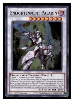 Yugioh Enlightenment Paladin PEVO-EN031 Super Rare Pendulum Evolution LP - Image 1