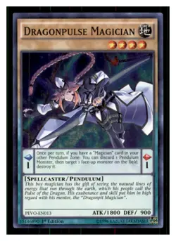Yugioh Dragonpulse Magician PEVO-EN013 Super Rare Pendulum Evolution LP - Image 1