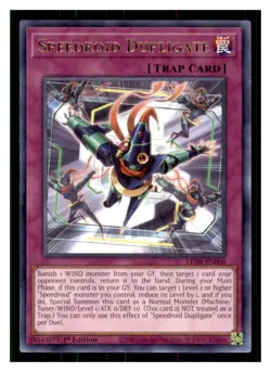 Yugioh Speedroid Dupligate LED8-EN008 Rare Legendary Duelists: Synchro Storm LP - Image 1