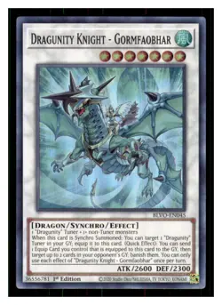 Yugioh Dragunity Knight BLVO-EN045 Super Rare Blazing Vortex LP - Image 1