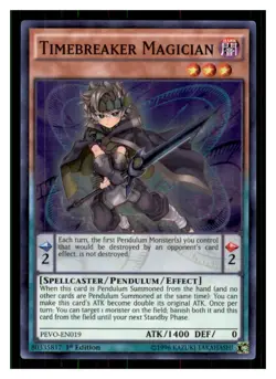 Yugioh Timebreaker Magician PEVO-EN019 Super Rare Pendulum Evolution LP - Image 1