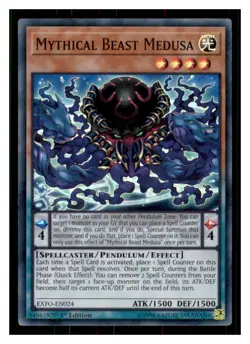 Yugioh Mythical Beast Medusa EXFO-EN024 Super Rare Extreme Force LP - Image 1