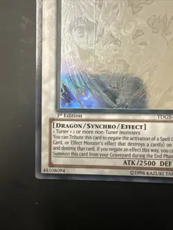 Yugioh Stardust Dragon Ghost Rare TDGS-EN040 The Duelist Genesis 1st Edition - Image 4