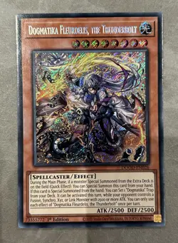 DOOD-EN026 Dogmatika Fleurdelis, the Thunderbolt Secret Rare 1st Edition YUGIOH - Image 1