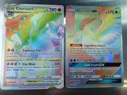 Charizard Vstar 174/172 Secret Rare & Articuno Gx 171/168 SR Pokemon Cards - Image 1