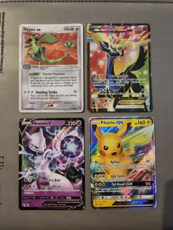 Lot Of 4 Holo/Full Art/EX/GX/V POKEMON TCG CARDS - Image 1