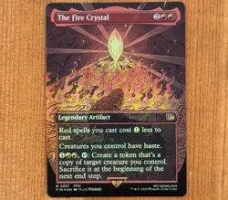 The Fire Crystal, R 0337, NM Foil Borderless, MTG Final Fantasy III FIN Red Card - Image 1