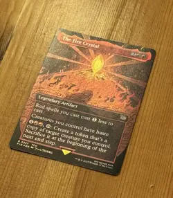 The Fire Crystal, R 0337, NM Foil Borderless, MTG Final Fantasy III FIN Red Card - Image 2