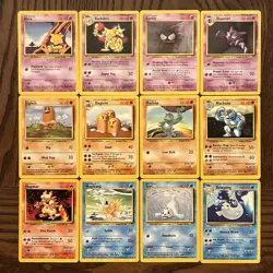 Pokemon Base Set Lot Of 12 Cards (1999) - Image 1