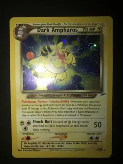 Pokemon Dark Ampharos Holo Rare Card Neo Destiny 1/105 NM/LP - Image 1
