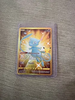 Pokemon Gold Mew TCG Celebrations Holo Card 025/025 Mint Condition - Image 1
